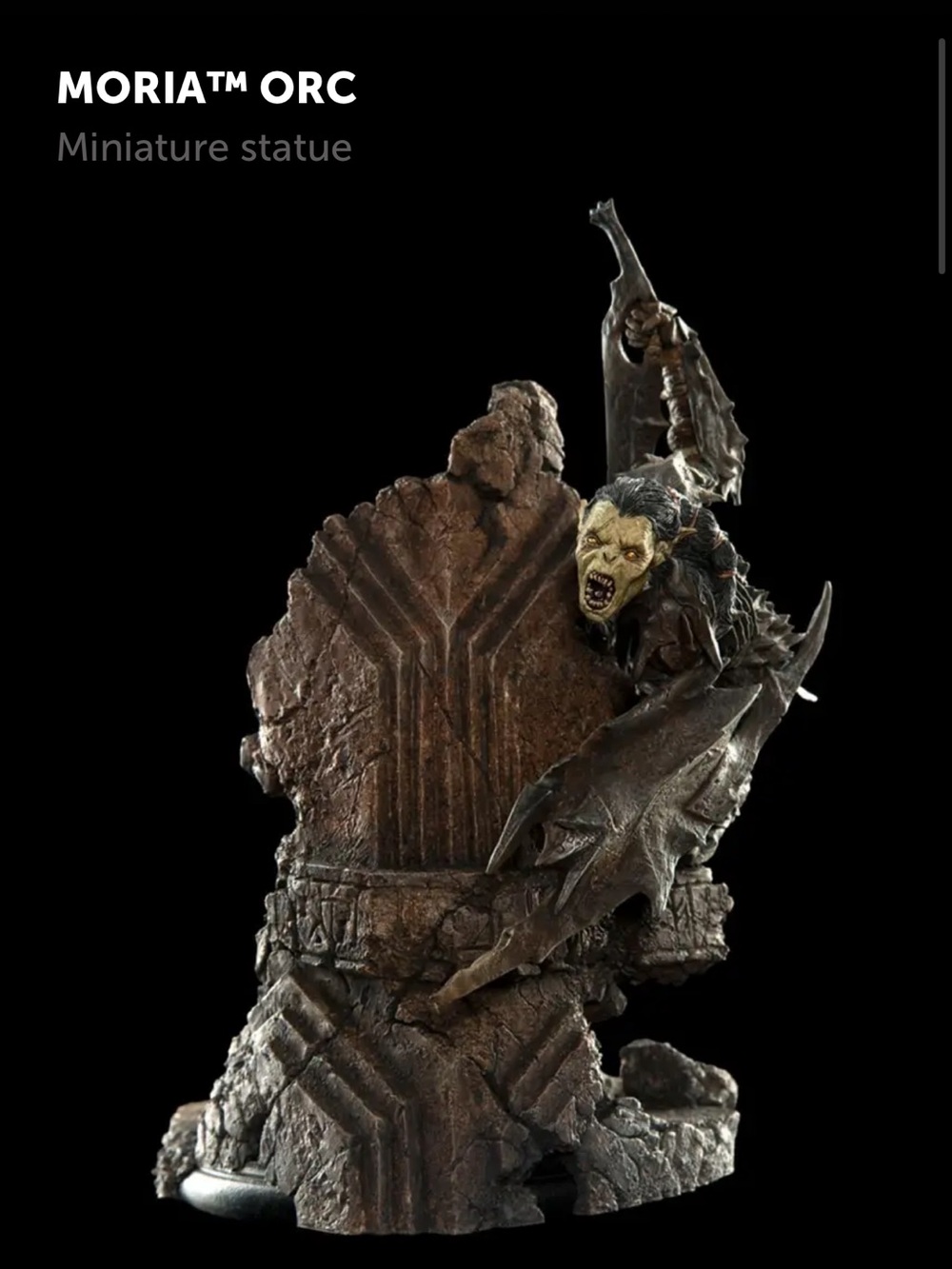 Weta Workshop Moria Orc Miniature Statue Lord of the Rings